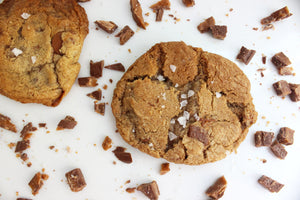 salted toffee chocolate chip cookie (gluten free)